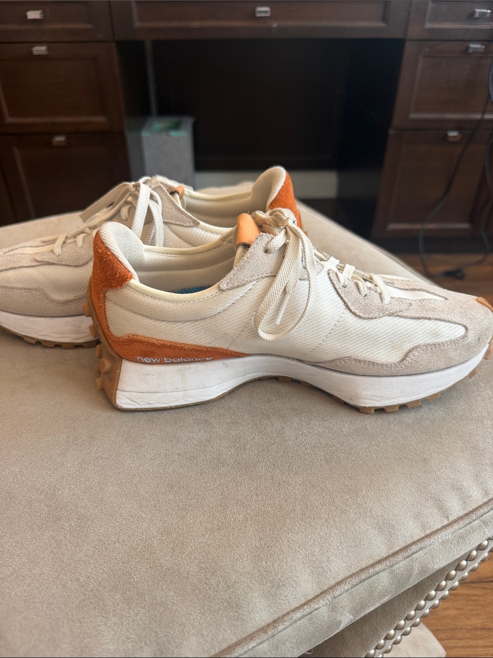 New Balance Women's Sneakers in White, Beige, and Brown - Picture 3 of 4